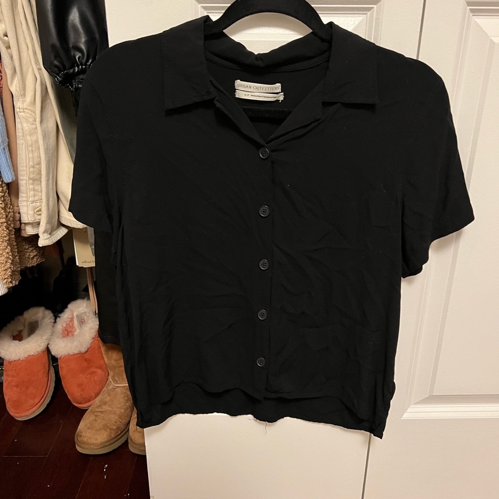 Urban outfitters black collared button down